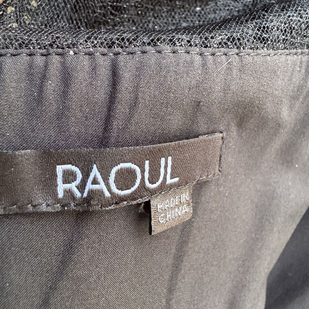 RAOUL Black Tara Bonded Dress Midi Sleeveless Size S Quiet Luxury Minimalist - Picture 6 of 16